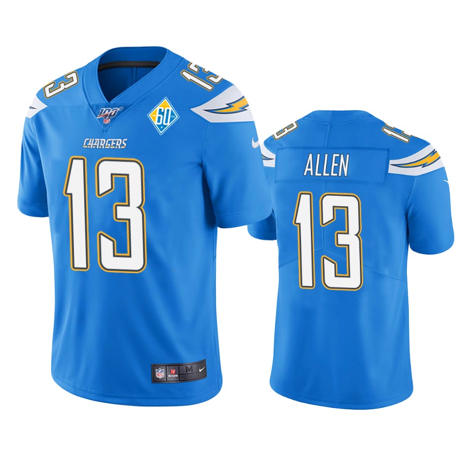 Los Angeles Chargers #13 Keenan Allen Light Blue 60th Anniversary Vapor Limited Jersey