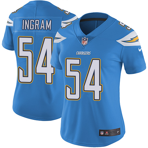 Los Angeles Chargers #54 Melvin Ingram Electric Blue Alternate Women's Stitched Vapor Untouchable Limited Jersey Womens