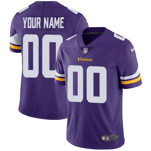 Minnesota Vikings Customized Purple Team Color Stitched Vapor Untouchable Limited Youth Jersey