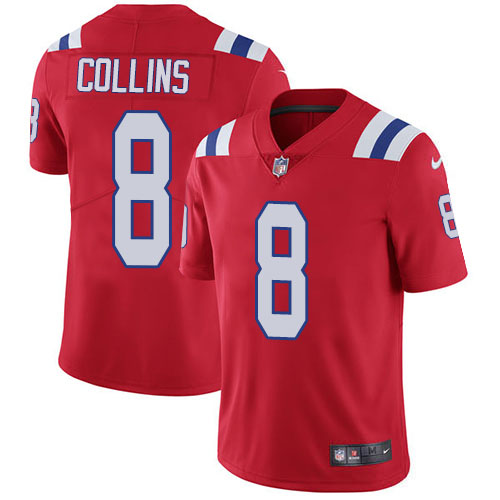 New England Patriots #8 Jamie Collins Sr Red Alternate Men's Stitched Vapor Untouchable Limited Jersey Men's