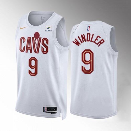 Cleveland Cleveland Cavaliers #9 Dylan Windler Mens White 2022-23 Association Edition Jersey Mens