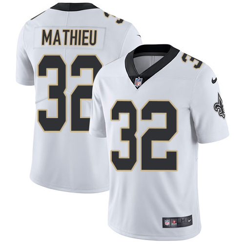 Saints #32 Tyrann Mathieu White Men's Stitched Vapor Untouchable Limited Jersey