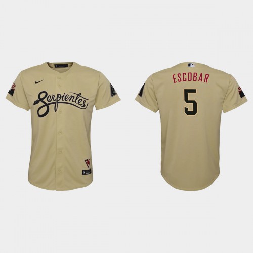 Arizona Arizona Diamondbacks #5 Eduardo Escobar Youth 2021 City Connect Jersey Gold Youth