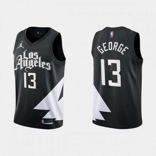 Los Angeles Los Angeles Clippers #13 Paul George Black Mens 2022-23 Statement Edition Jersey Mens