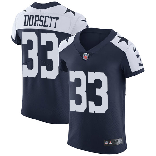 Cowboys #33 Tony Dorsett Navy Blue Thanksgiving Men's Stitched Vapor Untouchable Throwback Elite Jersey