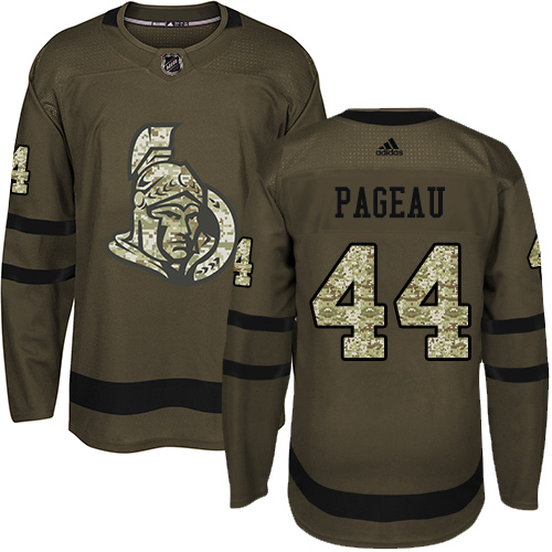 Adidas Ottawa Senators #44 Jean-Gabriel Pageau Green Salute to Service Stitched Jersey Men's