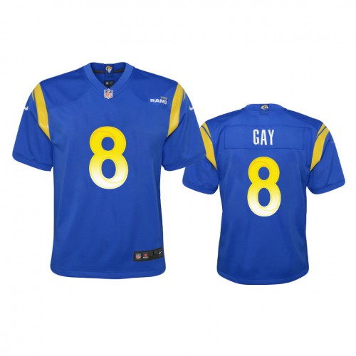 Los Angeles Los Angeles Rams #8 Matt Gay Youth Game Jersey - Royal Youth