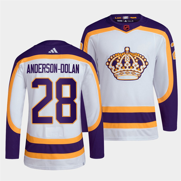 Los Angeles Kings #28 Jaret Anderson-Dolan Men's Adidas Reverse Retro 2.0 Authentic Player Jersey - White
