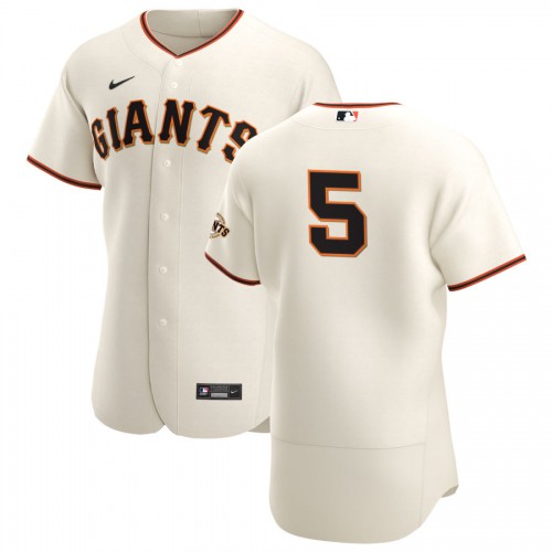 San Francisco San Francisco Giants #5 Mike Yastrzemski Men's Cream Home 2020 Authentic Player Jersey Men's