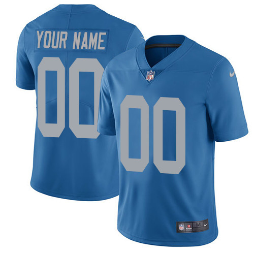 Detroit Lions Customized Blue Alternate Stitched Vapor Untouchable Limited Men's Jersey