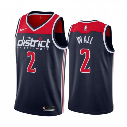 Washington Wizards #2 John Wall Navy 2019-20 Statement Edition Jersey Mens
