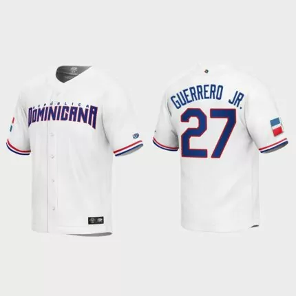 Vladimir Guerrero Jr. Dominican Republic Baseball 2023 World Baseball Classic Replica Jersey – White