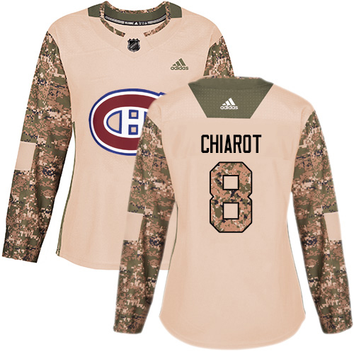 Adidas Montreal Canadiens #8 Ben Chiarot Camo Authentic 2017 Veterans Day Women's Stitched Jersey Womens