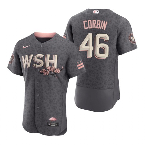 Washington Washington Nationals #46 Patrick Corbin Men's Authentic Gray 2022 City Connect Jersey Men's