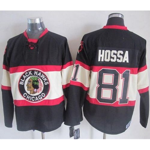 Chicago Blackhawks #81 Marian Hossa Black Third CCM Stitched Jersey Men's