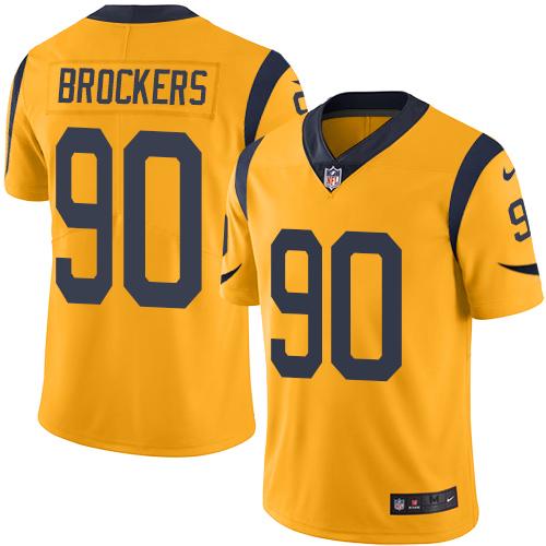 Los Angeles Rams #90 Michael Brockers Gold Men's Stitched Limited Rush Jersey Men's
