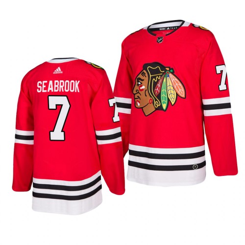Chicago Chicago Blackhawks #7 Brent Seabrook 2019-20 Adidas Authentic Home Red Stitched Jersey Men's