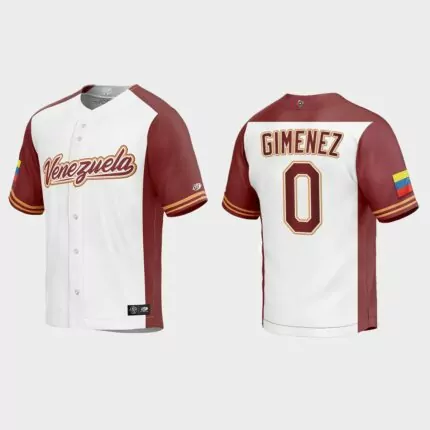 Andres Gimenez Venezuela Baseball 2023 World Baseball Classic Replica Jersey – White
