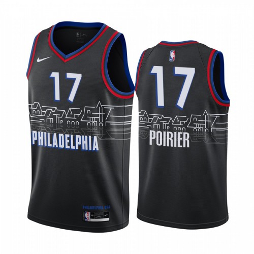 Philadelphia 76ers #17 Vincent Poirier Black Youth Swingman 2020-21 City Edition Jersey Youth