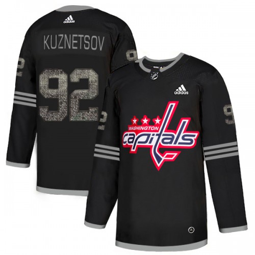 Adidas Washington Capitals #92 Evgeny Kuznetsov Black Authentic Classic Stitched Jersey Men's