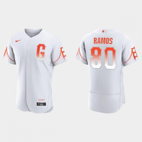 San Francisco San Francisco Giants #80 Heliot Ramos Men's 2021 City Connect Authentic White Jersey Men's