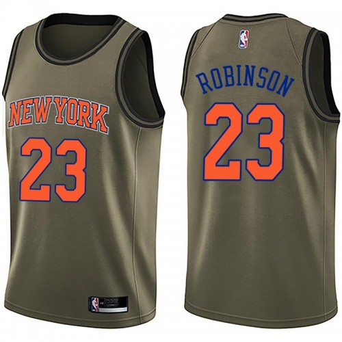 New York Knicks #23 Mitchell Robinson Green Swingman Salute to Service Jersey Mens