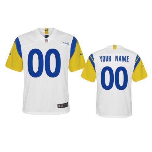 Los Angeles Rams Custom Youth Alternate Game Jersey - White