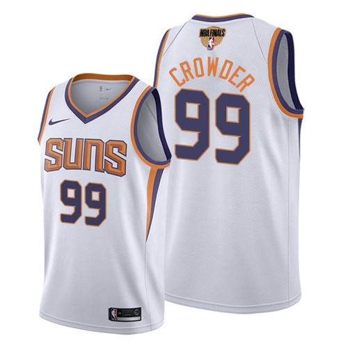 Phoenix Suns #99 Jae Crowder Youth 2021 Finals Bound Swingman Association Edition Jersey White Youth