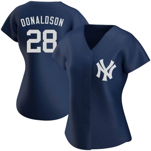 New York New York Yankees #28 Josh Donaldson Women's Alternate 2020 Player Jersey Navy Womens