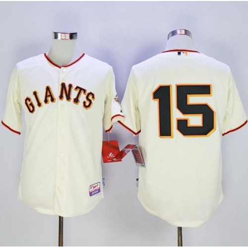 San Francisco Giants #15 Bruce Bochy Cream Home Cool Base Stitched Jersey Men's