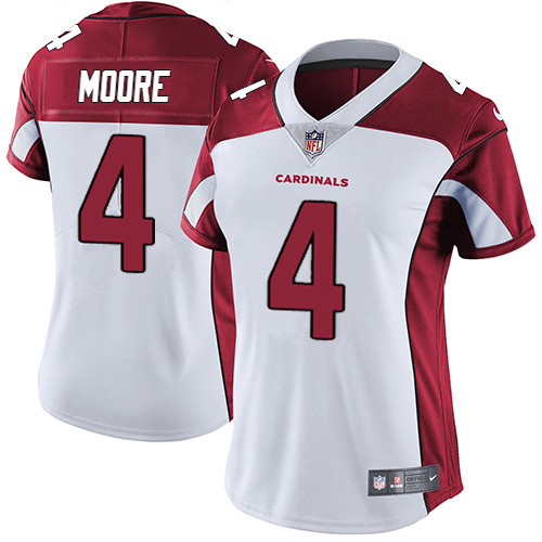 Cardinals #4 Rondale Moore White Women's Stitched Vapor Untouchable Limited Jersey