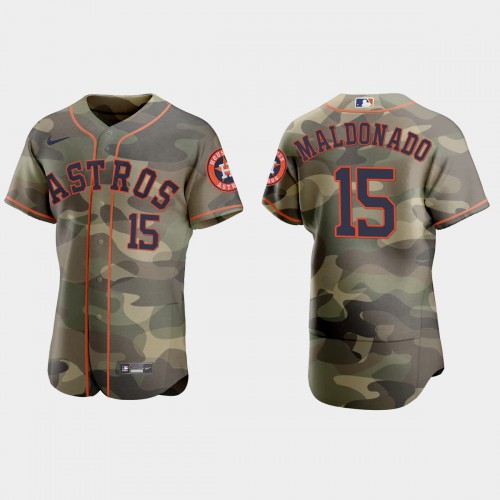 Houston Houston Astros #15 Martin Maldonado Men's 2021 Armed Forces Day Authentic Jersey -Camo Men's