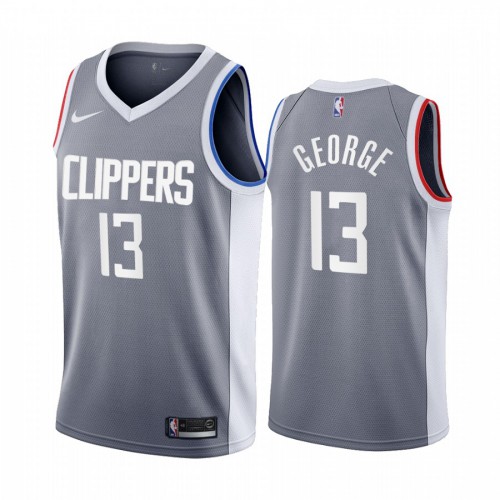Los Angeles Los Angeles Clippers #13 Paul George Gray Womens Swingman 2020-21 Earned Edition Jersey Womens