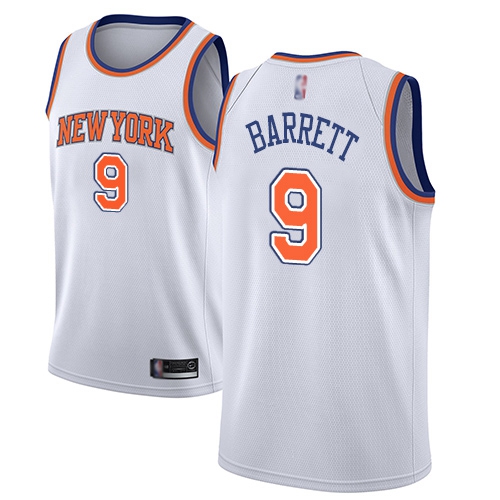 New York Knicks #9 R.J. Barrett White Youth Swingman Statement Edition Jersey Youth