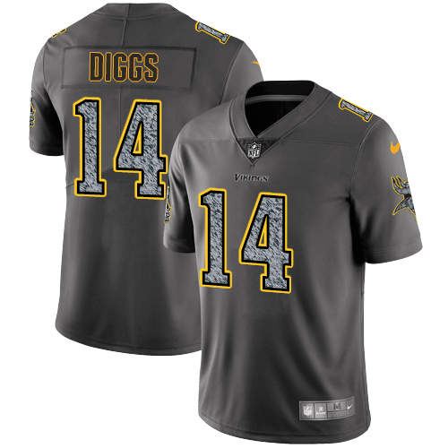 Minnesota Vikings #14 Stefon Diggs Gray Static Youth Stitched Vapor Untouchable Limited Jersey Youth