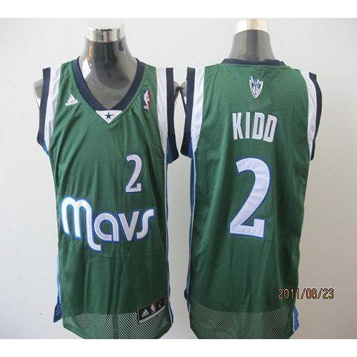 Dallas Mavericks #2 Jason Kidd Green Revolution 30 Stitched Jersey Mens