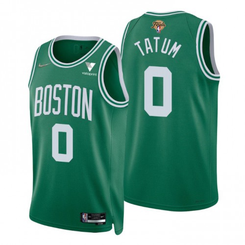 Boston Boston Celtics #0 Jayson Tatum Green Mens 2022 Finals 75th Anniversary Diamond Icon Edition Swingman Jersey Mens