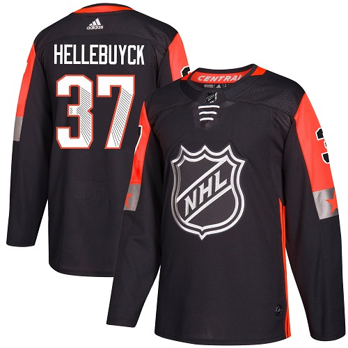 Adidas Winnipeg Jets #37 Connor Hellebuyck Black 2018 All-Star Central Division Authentic Stitched Youth Jersey Youth