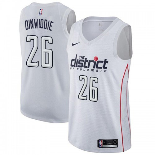Washington Wizards #26 Spencer Dinwiddie White Swingman City Edition Jersey Mens
