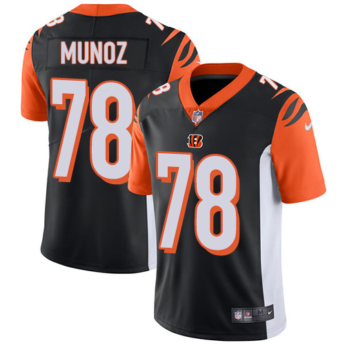 Cincinnati Bengals #78 Anthony Munoz Black Team Color Men's Stitched Vapor Untouchable Limited Jersey Men's