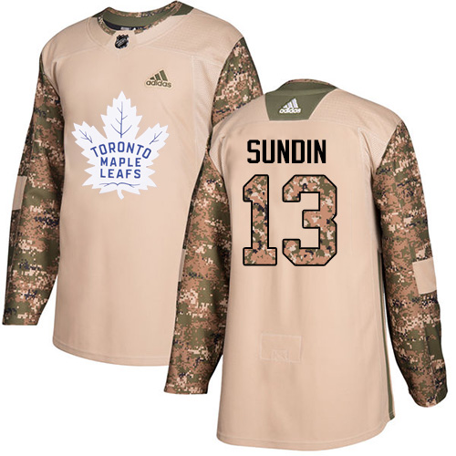 Adidas Maple Toronto Maple Leafs #13 Mats Sundin Camo Authentic 2017 Veterans Day Stitched Youth Jersey Youth