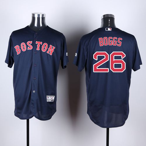Boston Red Sox #26 Wade Boggs Navy Blue Flexbase Authentic Collection Stitched Jersey Men's