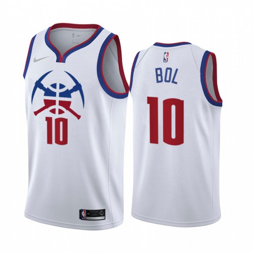 Denver Denver Nuggets #10 Bol Bol White Youth Swingman 2020-21 Earned Edition Jersey Youth