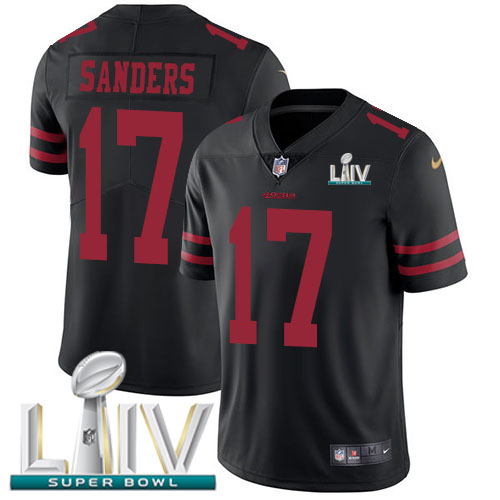 San Francisco 49ers #17 Emmanuel Sanders Black Super Bowl LIV 2020 Alternate Youth Stitched Vapor Untouchable Limited Jersey Youth
