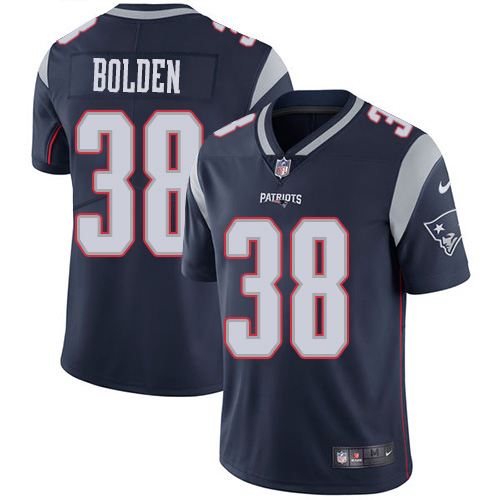 New England Patriots #38 Brandon Bolden Navy Blue Team Color Youth Stitched Vapor Untouchable Limited Jersey Youth
