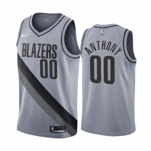 Portland Trail Portland Trail Blazers #00 Carmelo Anthony Gray Womens Swingman 2020-21 Earned Edition Jersey Womens