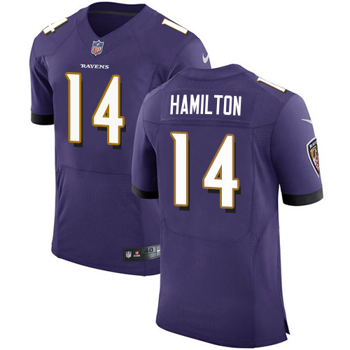Ravens #14 Kyle Hamilton Purple Team Color Men's Stitched Vapor Untouchable Elite Jersey