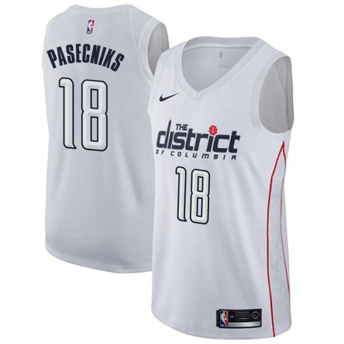 Washington Wizards #18 Anzejs Pasecniks White Womens Swingman City Edition Jersey Womens