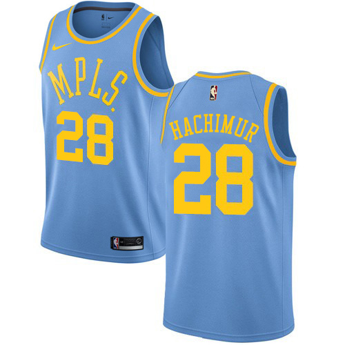 Lakers #28 Rui Hachimura Royal Blue Swingman Hardwood Classics Jersey