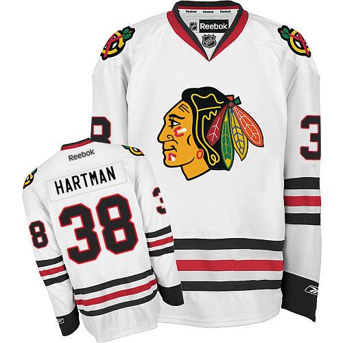 Chicago Blackhawks #38 Ryan Hartman White Road Stitched Youth Jersey Youth